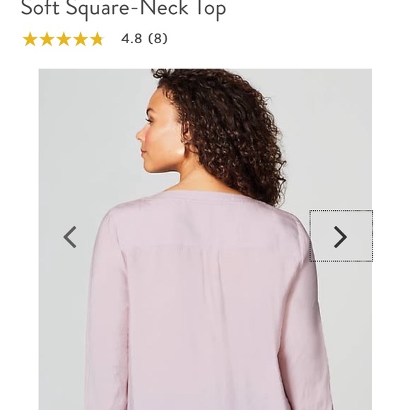 J. Jill silky Pale Orchid square neck button front blouse.  NWT - Picture 6 of 9